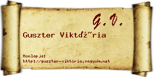 Guszter Viktória névjegykártya